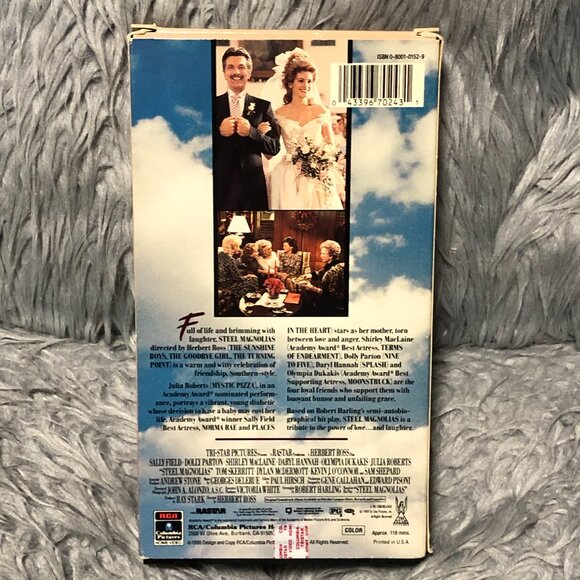 Steel Magnolias (VHS, 1990) Sally Field Dolly Parton Julia Roberts - Picture 2 of 4